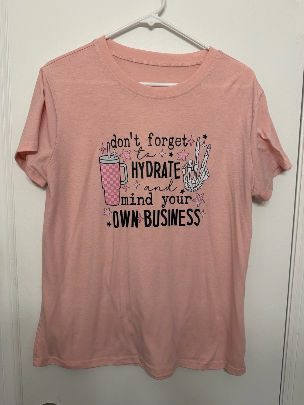 Women’s Don't Forget to Hydrate Pink Graphic Tee
